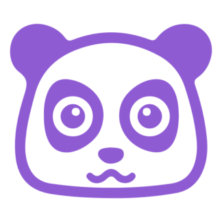 Adorable Cute Panda Decal (Lavender)